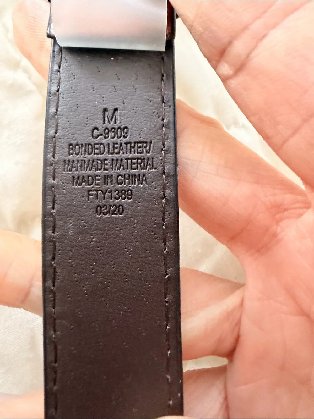 Beverly Hills Polo Club Brown Leather Belt with Gold Buckle